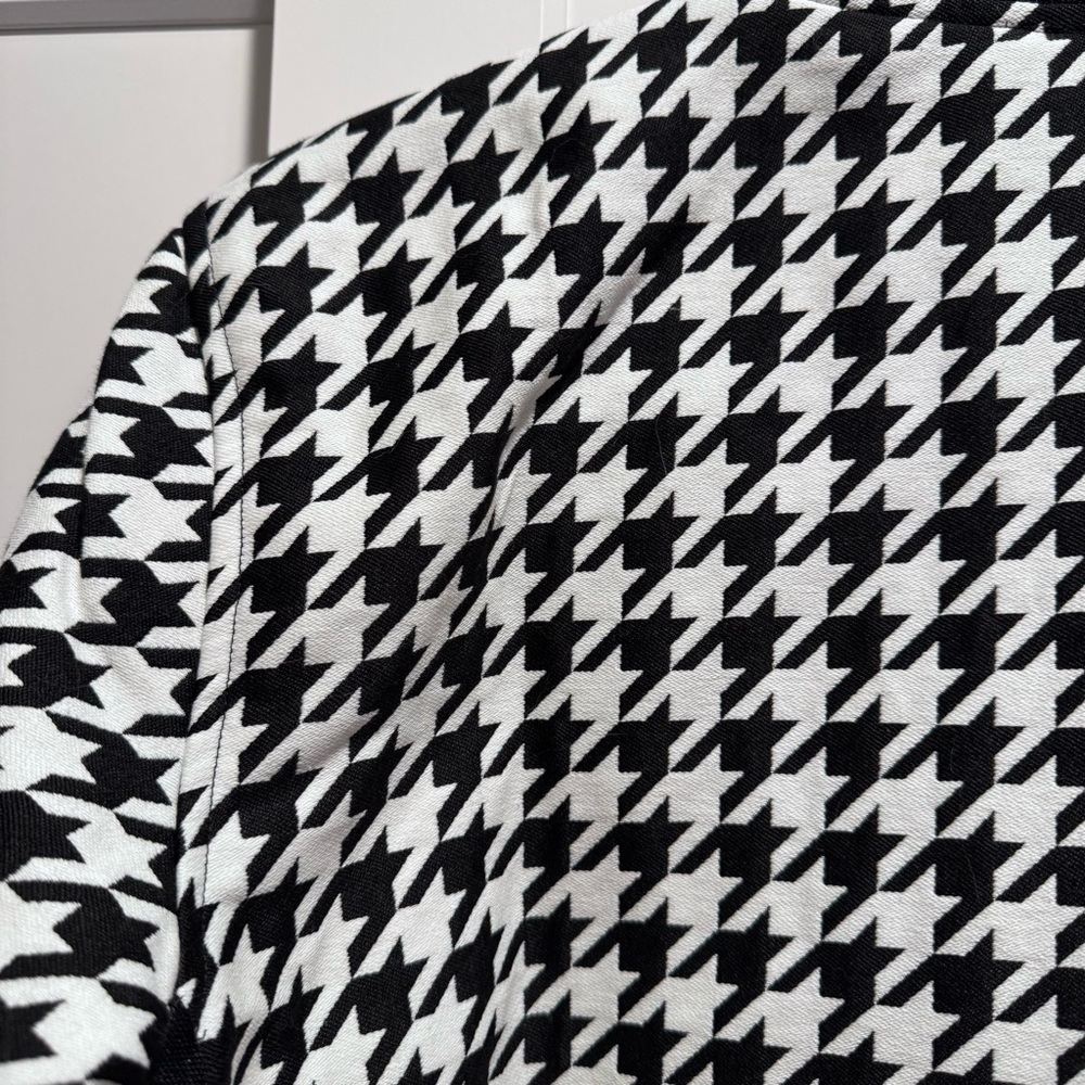 Adidas Vichy Black & White Houndstooth Bomber with Red Lining - Picture 8 of 8